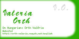 valeria orth business card